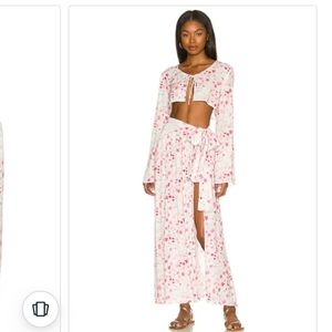 LPA Tesera Crop Top in Pink Floral